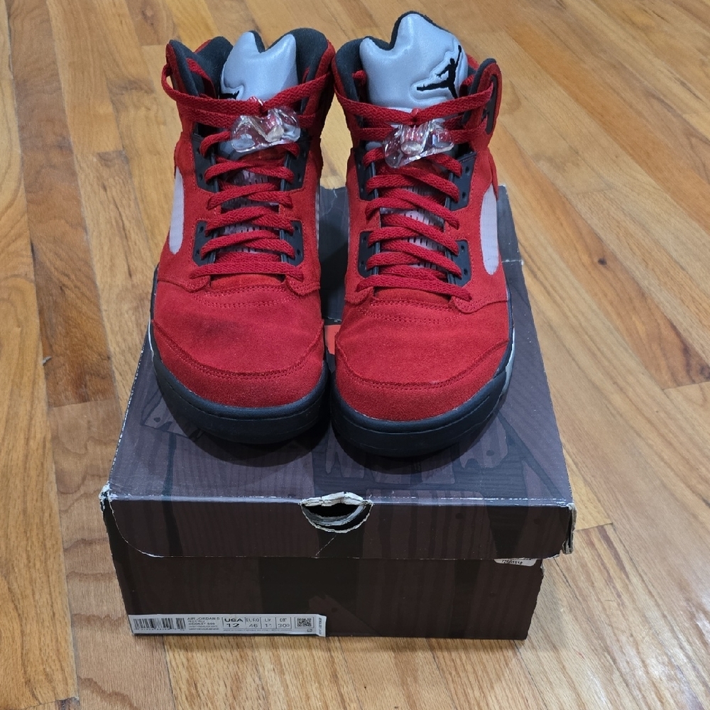 Jordan Red and Black Sneakers